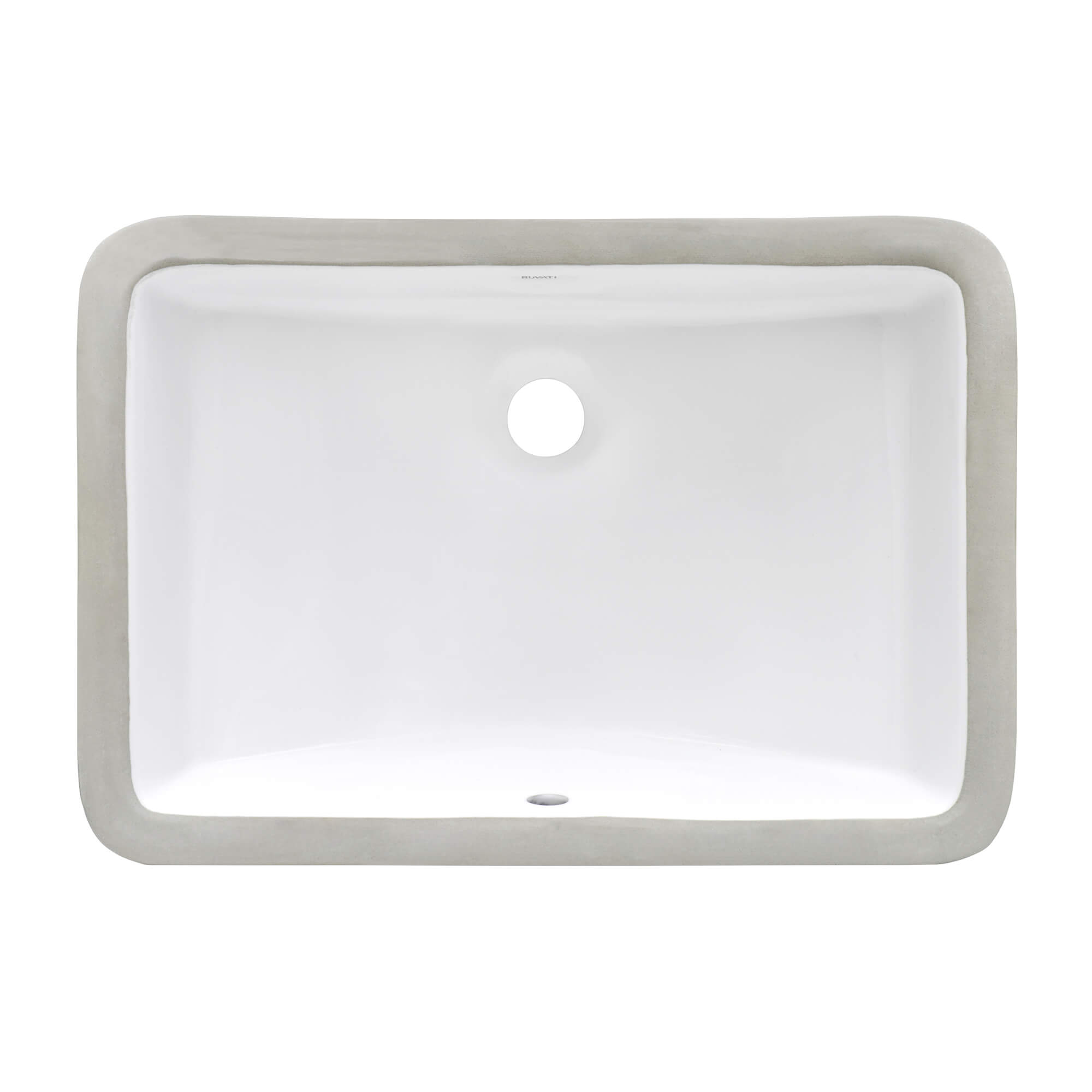 18 x 12 inch Undermount Bathroom Vanity Sink White Rectangular Porcelain Ceramic with Overflow - RVB0721 view 4