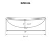 20 inch Art Glass Drop In Round Decorative Pattern Bathroom Sink - Nautilus Brown - RVB3026 view 3