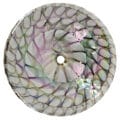 20 inch Art Glass Drop In Round Decorative Pattern Bathroom Sink - Nautilus Brown - RVB3026 view 2