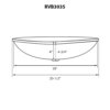 20 inch Art Glass Drop In Round Decorative Pattern Bathroom Sink - Spira Luxe Pearl White - RVB3035 view 3