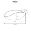 19 inch Art Glass Vessel Seashell Decorative Pattern Bathroom Sink - Spira Luxe Pearl White - RVB3031 view 4