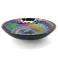 16 inch Art Glass Vessel Circle Decorative Pattern Bathroom Sink - Cosmic Black - RVB3049 view 3