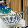 19 inch Art Glass Vessel Seashell Decorative Pattern Bathroom Sink - Seafoam Green - RVB3056 view 3