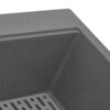33 x 22 inch epiGranite Drop-in Topmount Granite Composite Single Bowl Kitchen Sink - Urban Gray - RVG1080UG view 5