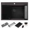 33-inch Granite Composite Workstation Drop-in Topmount Kitchen Sink Espresso - RVG1306ES view 4