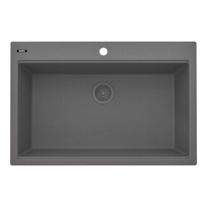 33-inch Granite Composite Workstation Drop-in Topmount Kitchen Sink Urban Gray - RVG1306UG view 5