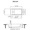 18 x 34 inch Granite Composite Workstation Kitchen Sink epiGranite Dual Mount Single Bowl - Black - RVG1650BK view 4