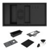 18 x 34 inch Granite Composite Workstation Kitchen Sink epiGranite Dual Mount Single Bowl - Black - RVG1650BK view 3