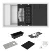18 x 34 inch Granite Composite Workstation Kitchen Sink epiGranite Dual Mount Single Bowl - White - RVG1650WH view 3