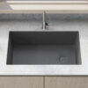 32 x 19 inch epiGranite Undermount Granite Composite Single Bowl Kitchen Sink - Urban Gray - RVG2033UG view 2