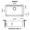 30-inch Granite Composite Workstation Urban Gray Dual Mount Kitchen Sink - RVG2310UG view 5