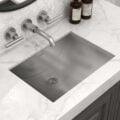 16 x 13 inch Brushed Stainless Steel Rectangular Bathroom Sink Undermount - RVH6106ST view 2