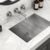 30 x 14 inch Brushed Stainless Steel Rectangular Bathroom Sink Undermount - RVH6120ST view 2