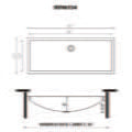 34 x 14 inch Gunmetal Black Stainless Steel Rectangular Bathroom Sink Undermount - RVH6134BL view 4