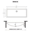 34 x 14 inch Brushed Gold Polished Brass Rectangular Bathroom Sink Undermount - RVH6134GG view 4