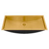 34 x 14 inch Brushed Gold Polished Brass Rectangular Bathroom Sink Undermount - RVH6134GG view 3