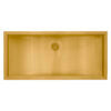34 x 14 inch Brushed Gold Polished Brass Rectangular Bathroom Sink Undermount - RVH6134GG view 2