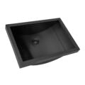 20 x 14 inch Gunmetal Black Stainless Steel Rectangular Bathroom Sink Semi-Recessed - RVH6211BL view 3