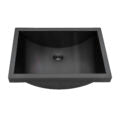 20 x 14 inch Gunmetal Black Stainless Steel Rectangular Bathroom Sink Semi-Recessed - RVH6211BL view 1