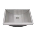 20 x 14 inch Brushed Stainless Steel Rectangular Bathroom Sink Semi-Recessed- RVH6211ST view 2