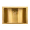 20 x 14 inch Brushed Gold Polished Brass Rectangular Bathroom Sink Semi-Recessed - RVH6211GG view 3