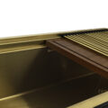 45-inch Polished Brass Matte Gold Stainless Steel Workstation Two-Tiered Ledge Undermount Kitchen Sink - RVH6333GG view 5