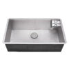 Glass Rinser and Sink Combo 30-inch Undermount 16 Gauge Stainless Steel Rounded Corners Kitchen Sink Single Bowl - RVH7533 view 3