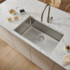 Hex Bottom 30-inch Scratch Resistant Embossed Texture Kitchen Sink Stainless Steel - RVH7630 view 3
