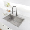 27 x 20 inch Drop-in 16 Gauge Stainless Steel Rounded Corners Topmount Kitchen Sink Single Bowl - RVH8017 view 2