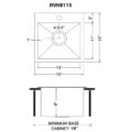 15 inch Polished Brass Matte Gold Stainless Steel Drop-in Topmount Bar Prep Sink Single Bowl - RVH8115GG view 4