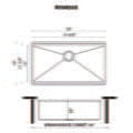 33-inch Workstation Ledge Rounded Corners Undermount 16 Gauge Kitchen Sink Single Bowl - RVH8303 view 5