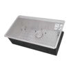 32-inch Glass Rinser and Sink Combo Workstation Ledge Undermount 16 Gauge Stainless Steel Kitchen Sink Single Bowl - RVH8512 view 2