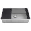 Hex Bottom 30-inch Workstation Scratch Resistant Embossed Texture Kitchen Sink Stainless Steel - RVH8630 view 4