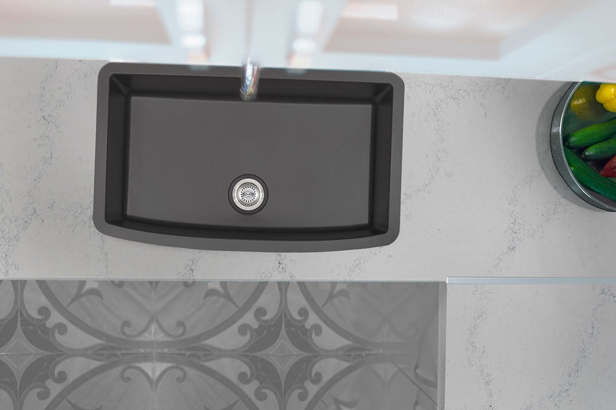 Black Quartz Single Bowl Sink 3219 view 2