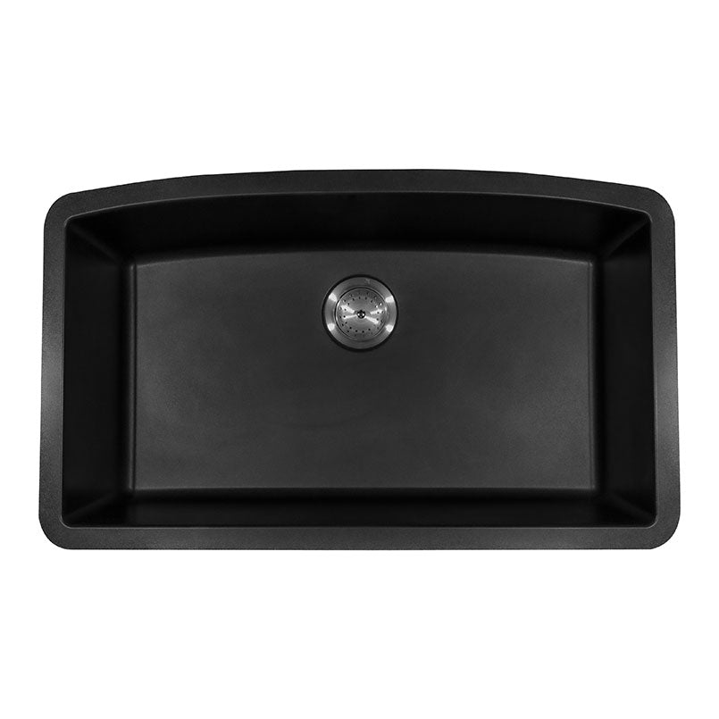 Black Quartz Single Bowl Sink 3219 view 1