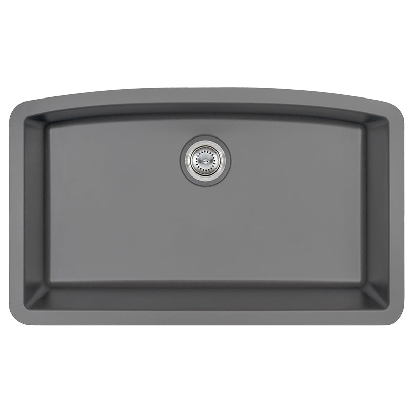 Grey Quartz Single Bowl Sink 3219 view 1