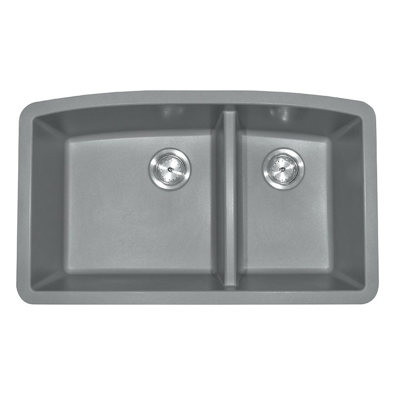 Grey Quartz Double Bowl Sink 60/40-3219 view 1
