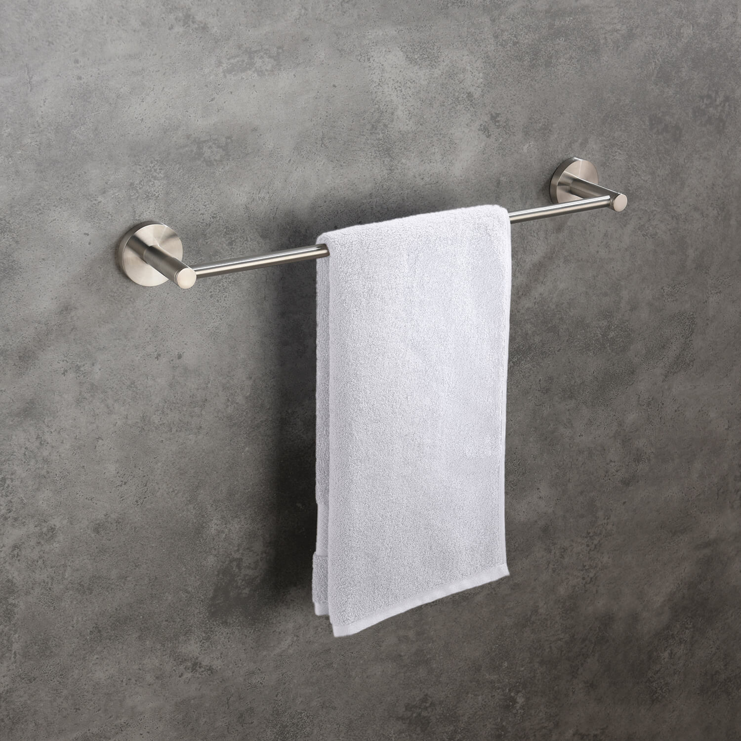 Circular Bathroom 18″ Towel Bar Brushed Nickel view 4