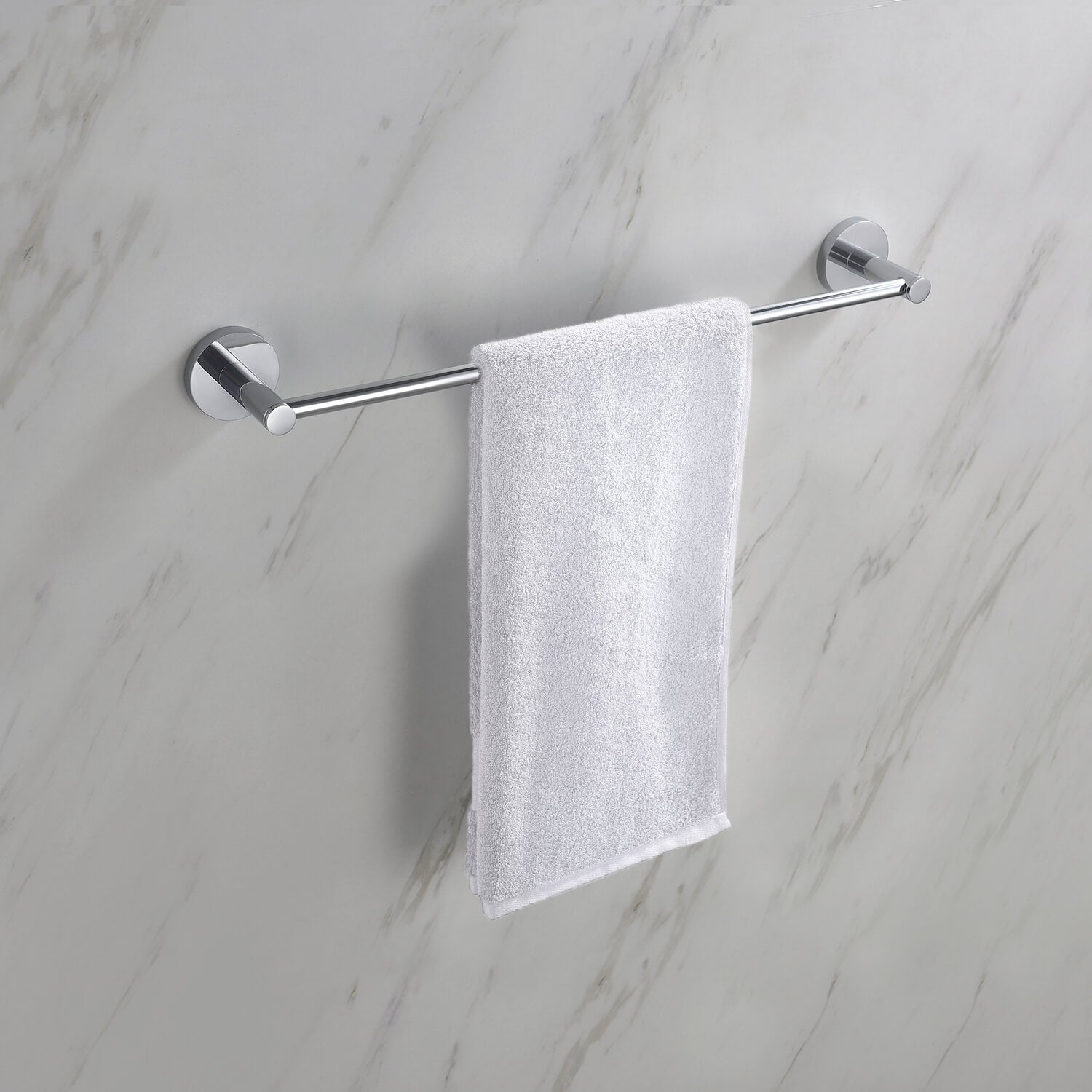 Circular Bathroom 18″ Towel Bar Chrome view 4