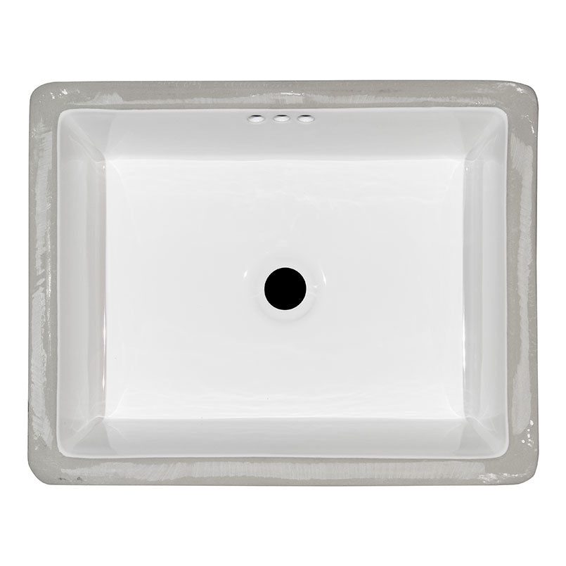 Vanity White Rect Porcelain Sink 2015 Flat view 1