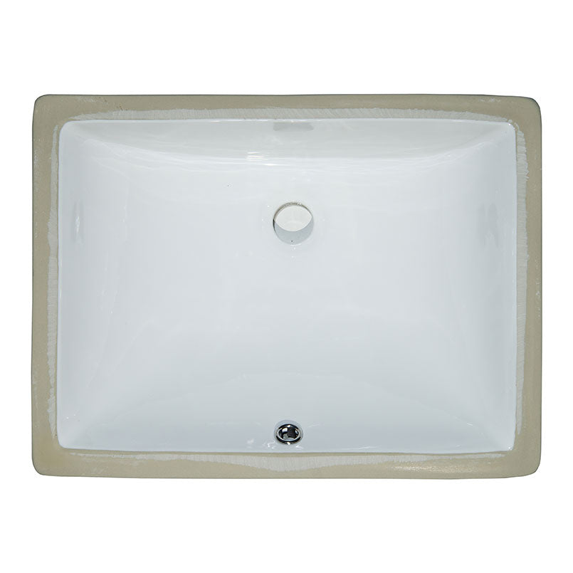 Vanity White Rectangle Porcelain Sink 2015 view 1