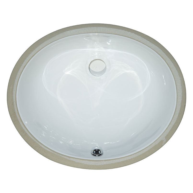 Vanity White Oval Porcelain Sink 1512 view 1