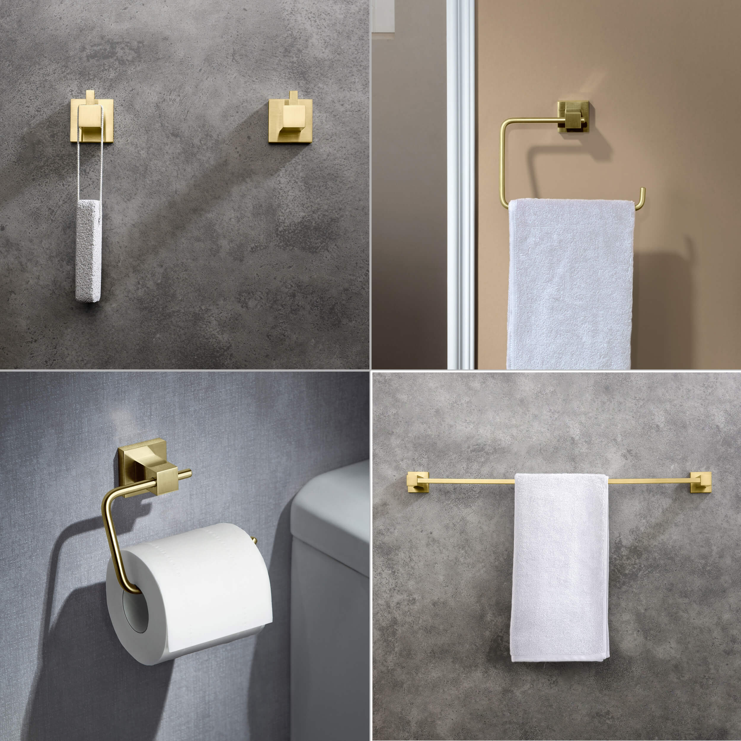 Cube 5-Piece Bathroom Hardware Set - C-KBA15-5-2 view 4
