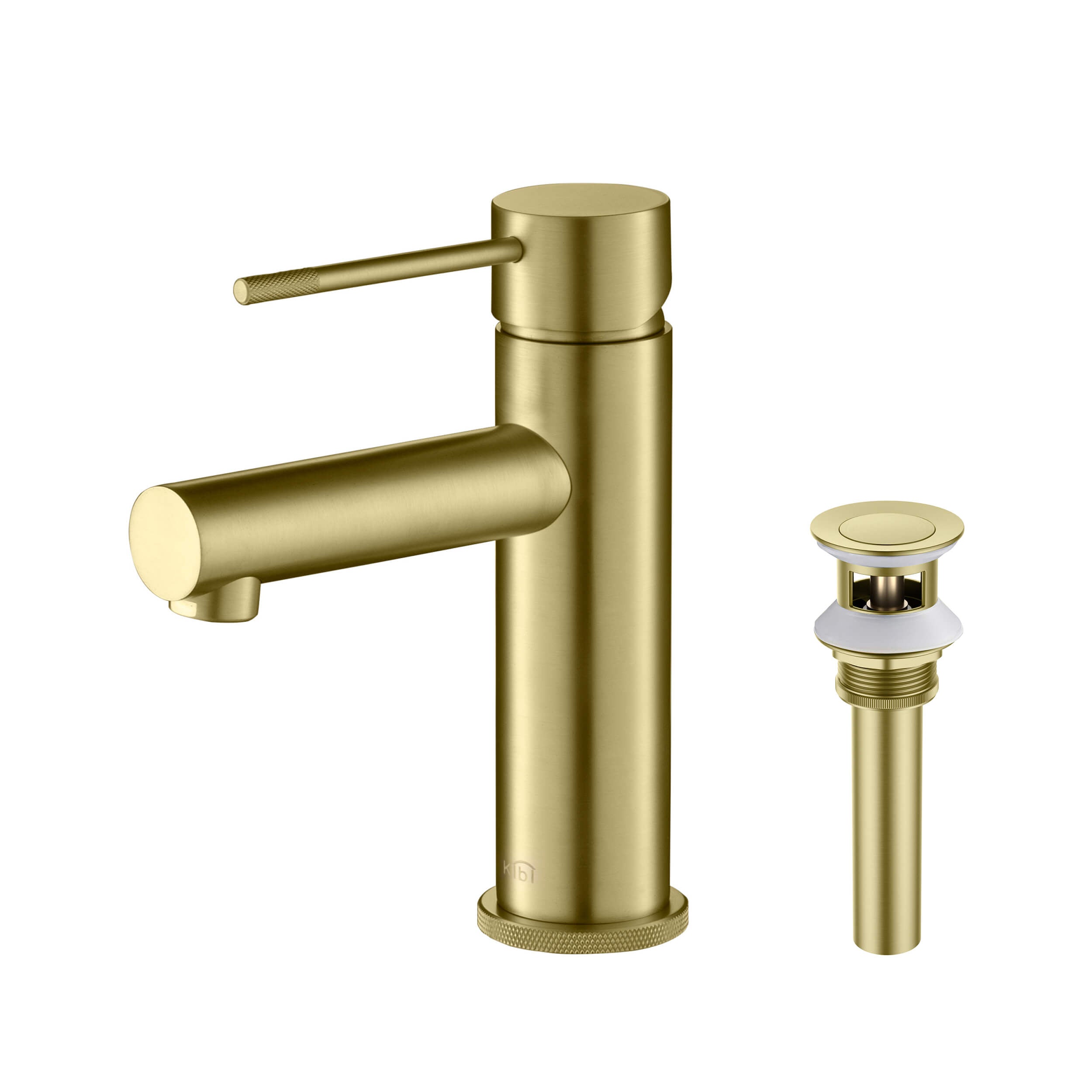 Circular X Single Handle Bathroom Vanity Sink Faucet with Pop Up Drain C-KBF1010-KPW100 view 1