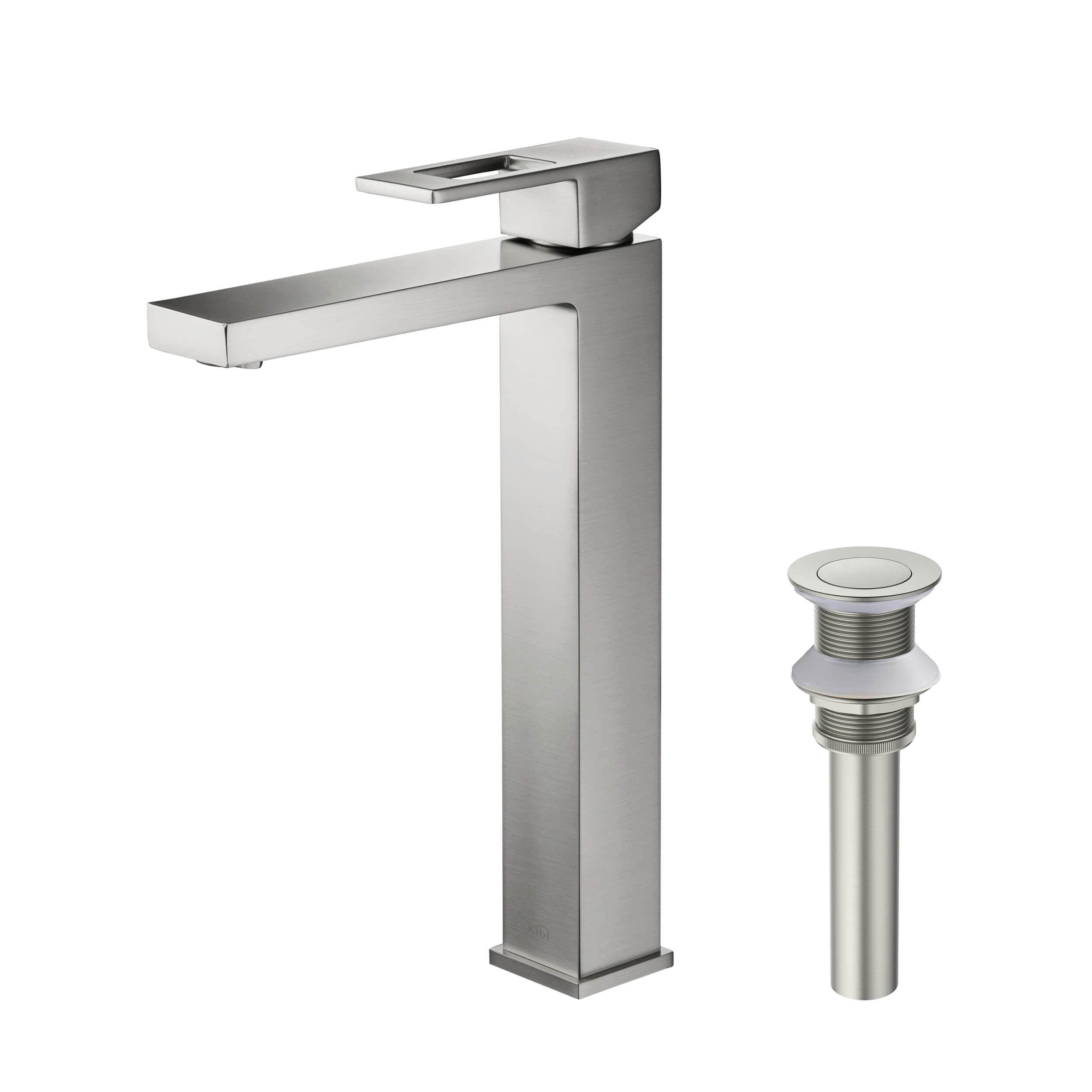 Cubic Brass Single Handle Bathroom Vessel Sink Faucet - C-KBF1003-KPW101 view 1