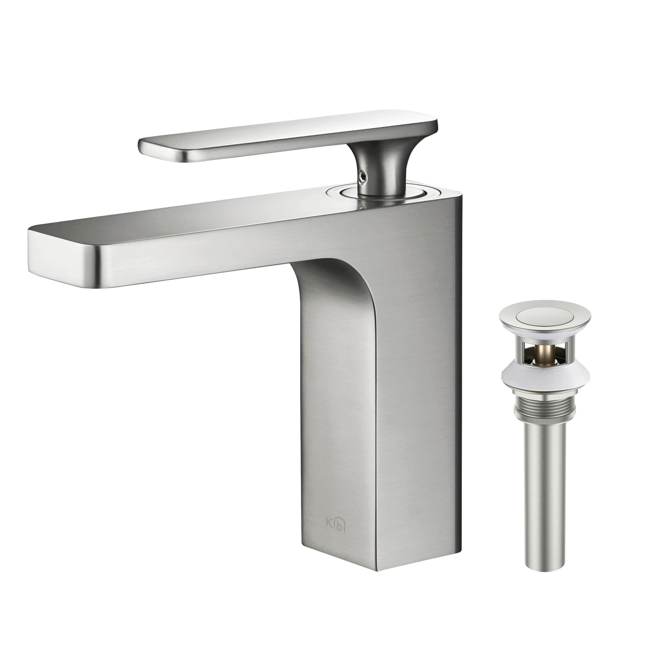 KIBI Infinity Brass Single Handle Bathroom Vanity Sink Faucet - C-KBF1006-KPW100 view 1