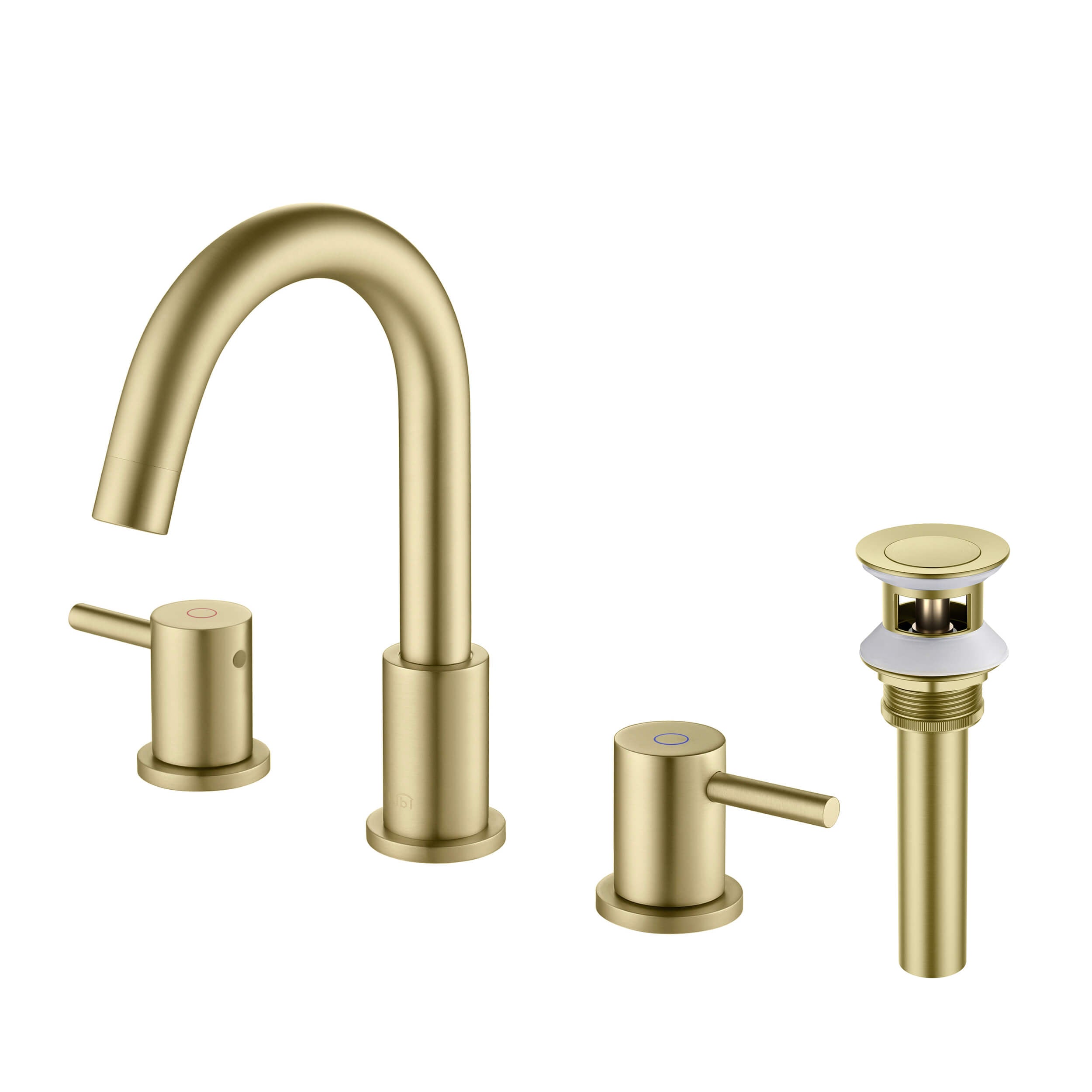 Circular 8″ Widespread Bathroom Sink Faucet with Drain Assembly – KBF1016 view 1