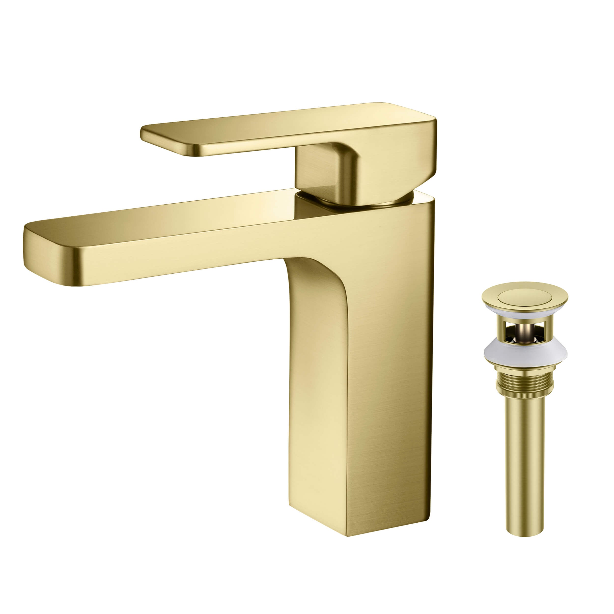 Blaze Single Handle Bathroom Vanity Sink Faucet with Pop Up Drain C-KBF1017-KPW100 view 1