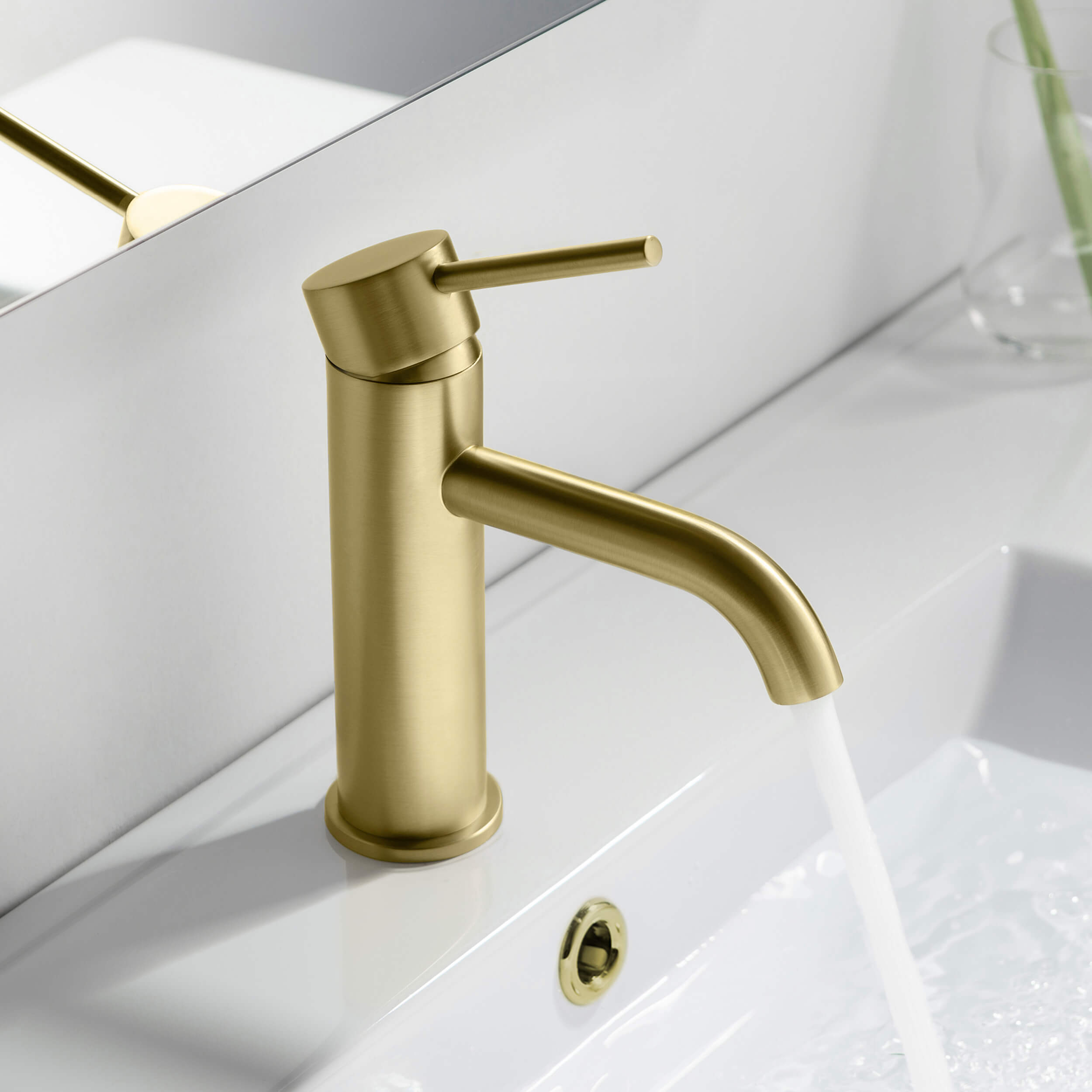 Single Handle Bathroom Vanity Sink Faucet with Pop Up Drain – F201 view 2