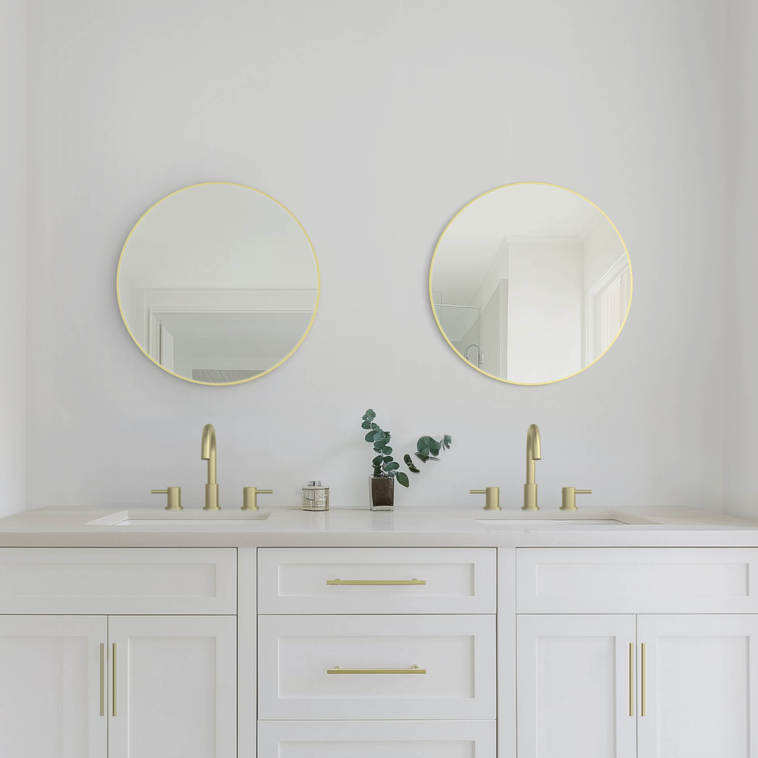 28" Shatterproof Wall Mount Metal Frame Mirror - FM3-R28 view 4